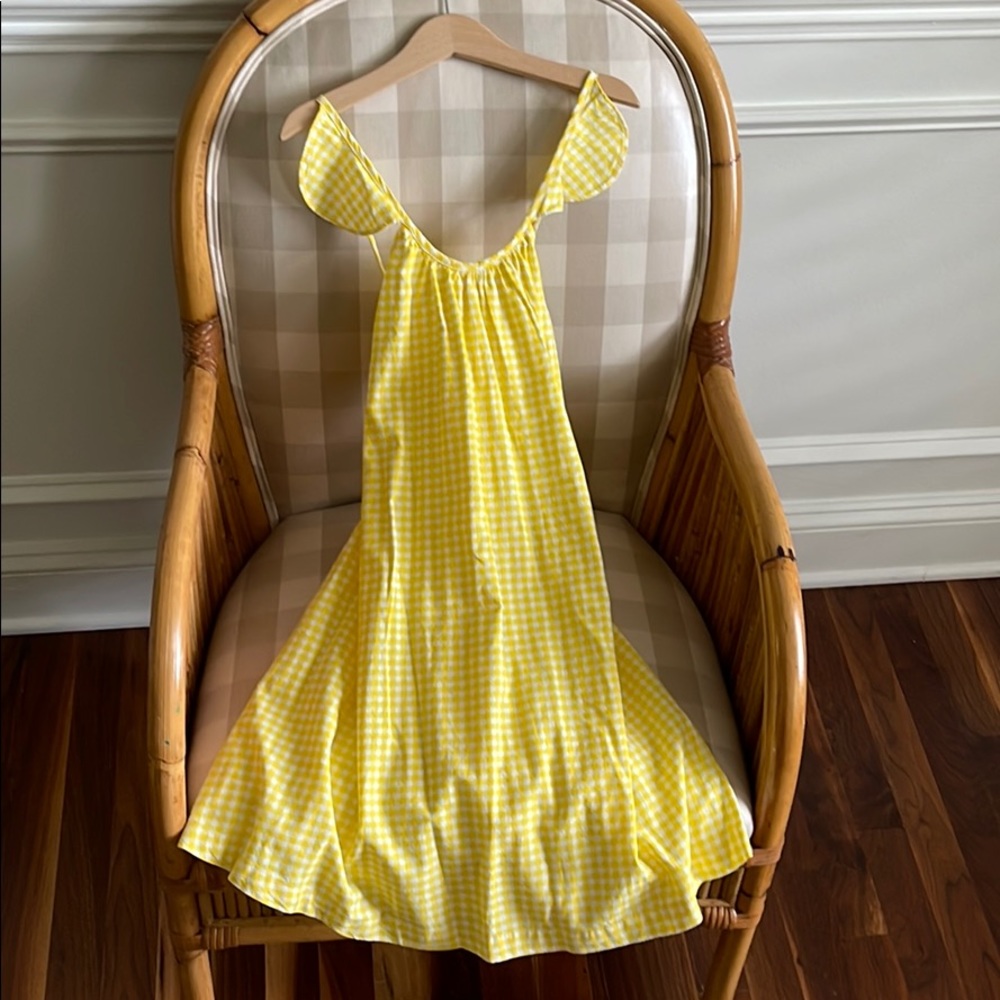 Alice and Ames yellow check sundress